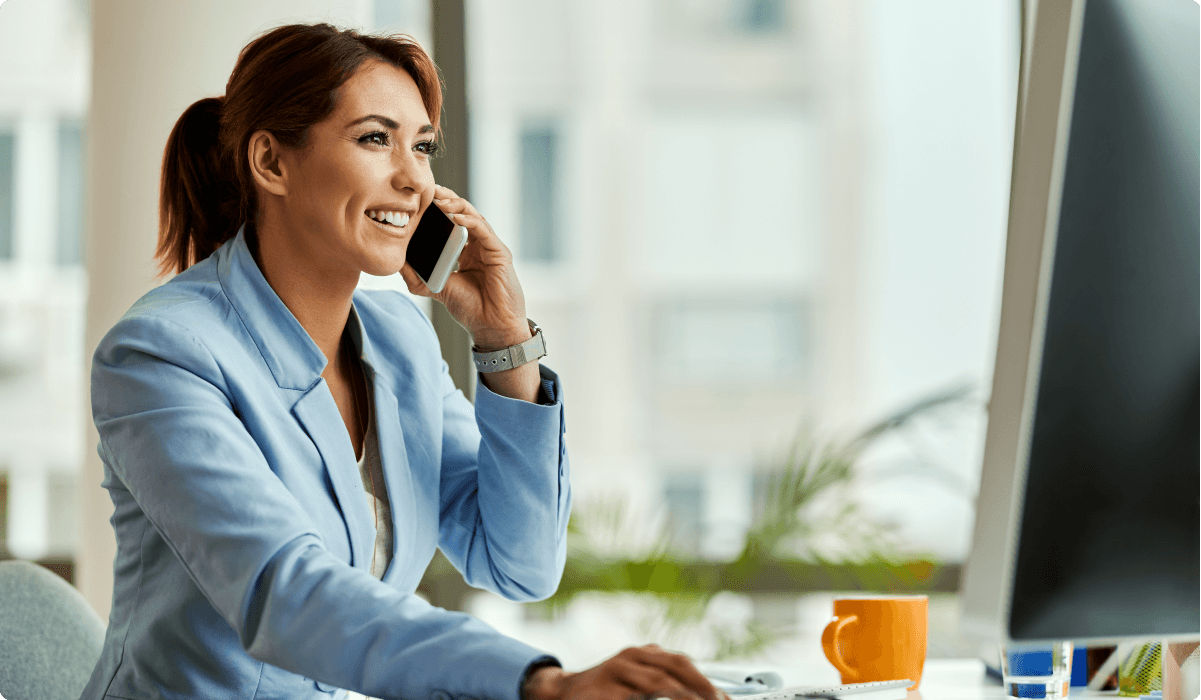 Woman on phone